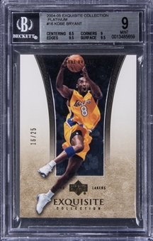 2004-05 UD "Exquisite Collection" #16 Kobe Bryant (#16/25) - BGS MINT 9